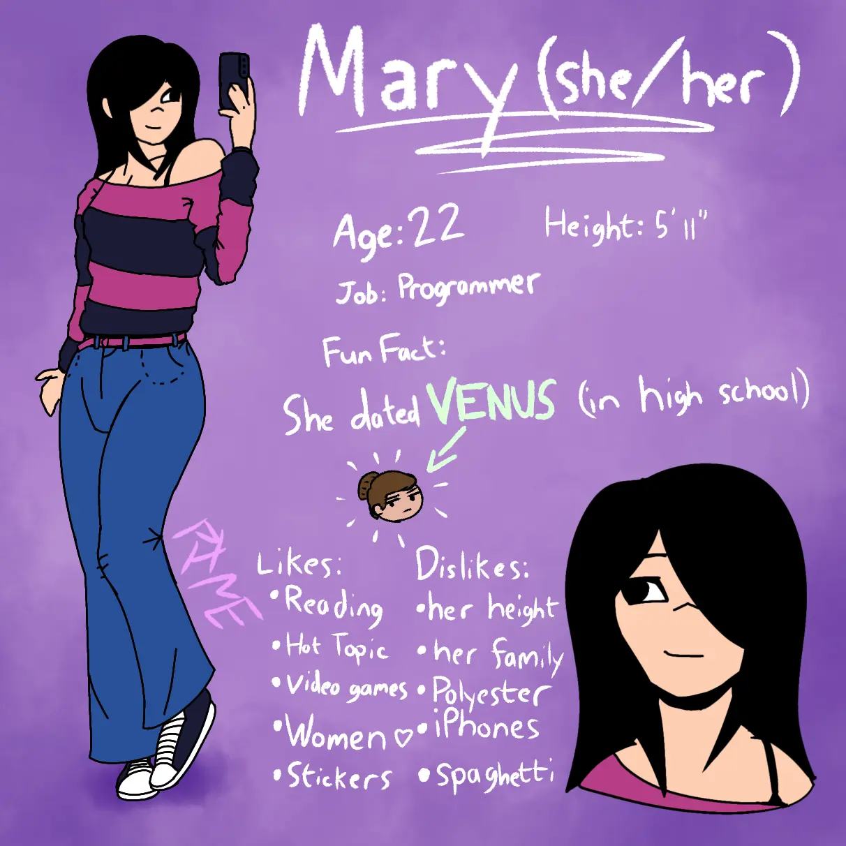 mary character sheet! (oc)